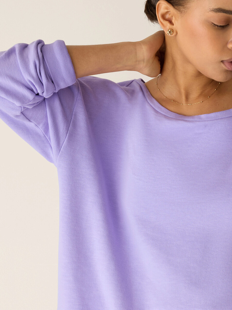 Garment-Dyed Organic Cotton Terry Bateau Neck Top 5
