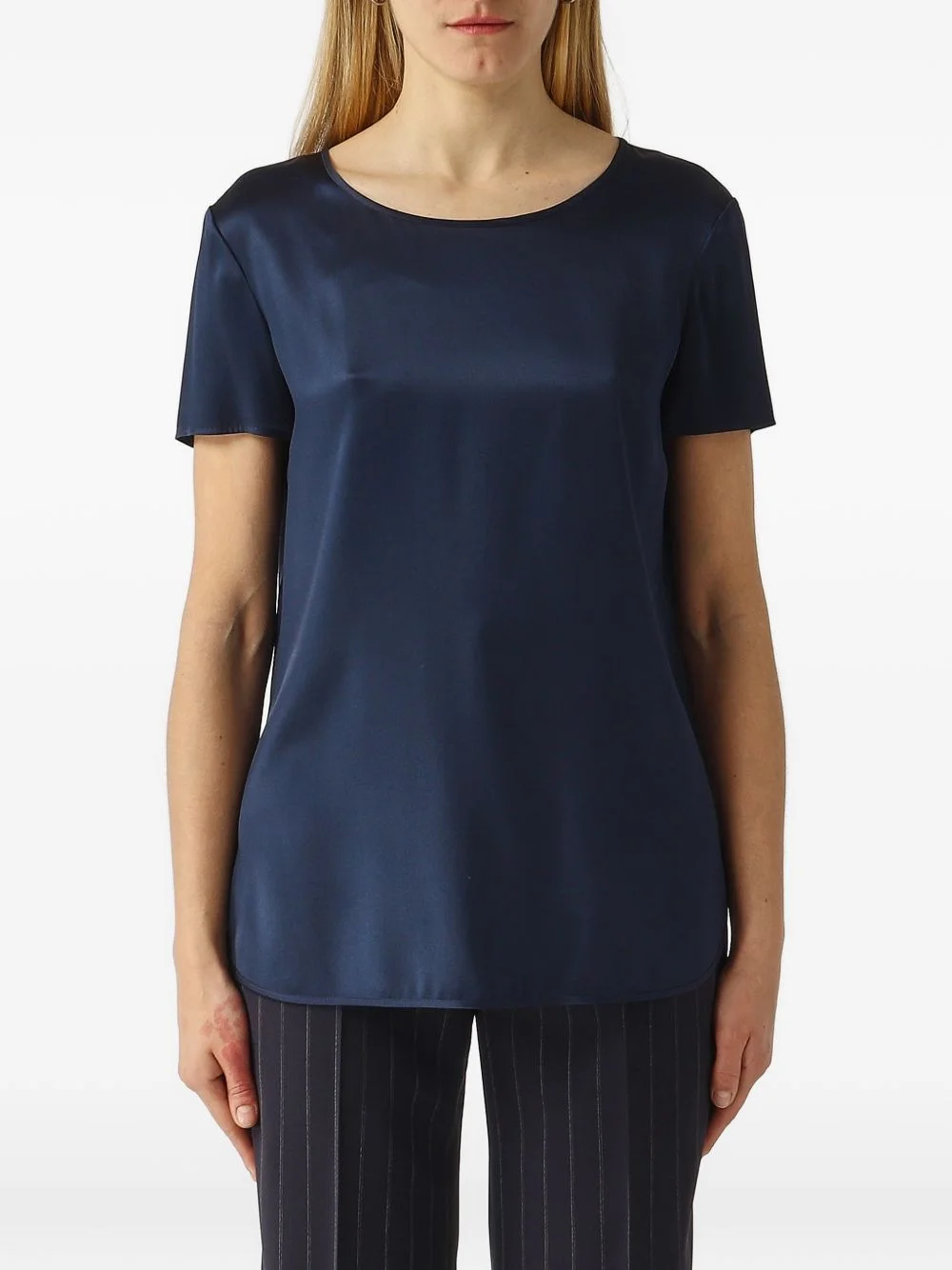 Cortona satin-finish short-sleeve T-shirt - 1