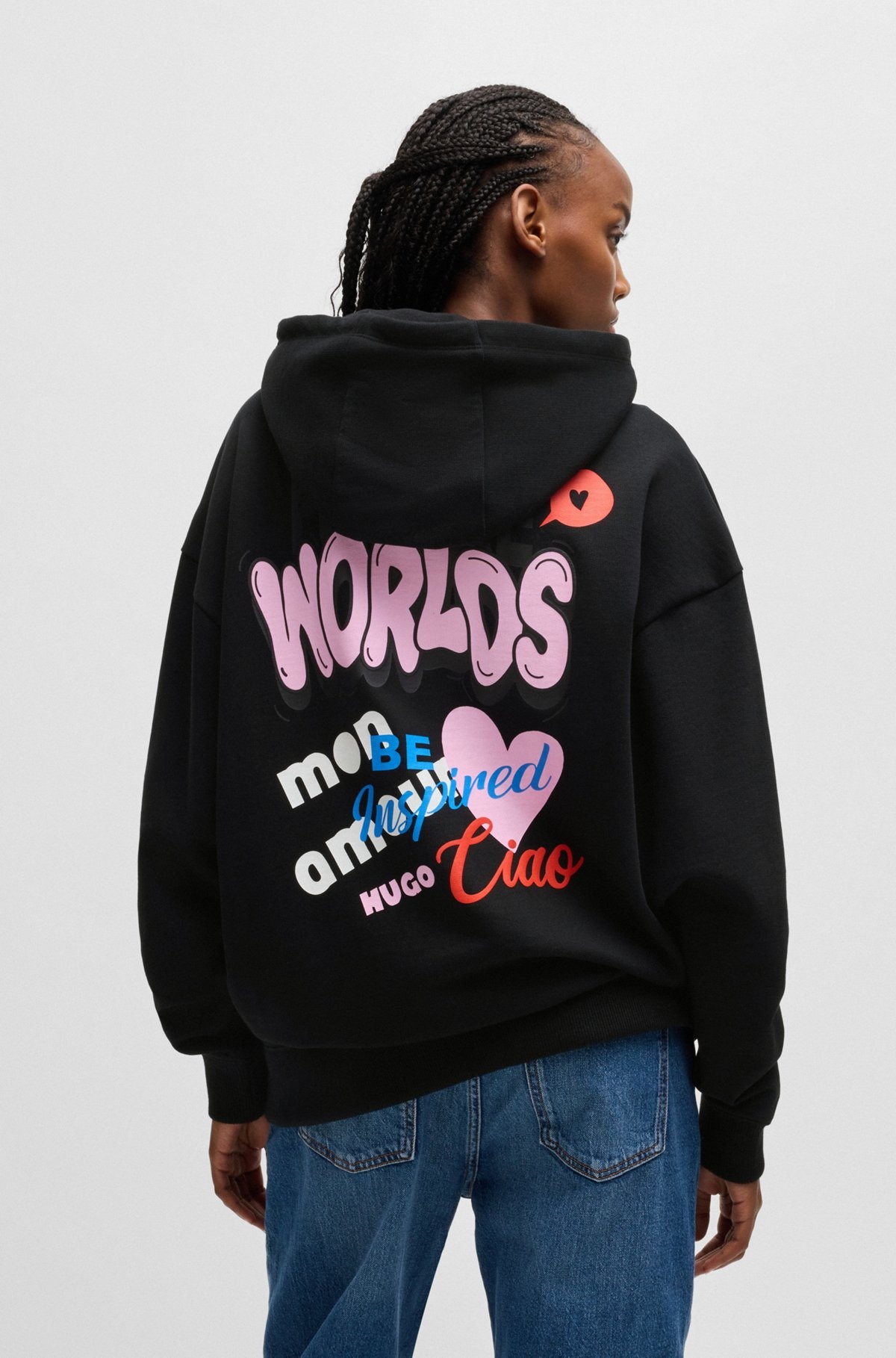 COTTON-TERRY ZIP-UP HOODIE WITH SEASONAL ARTWORK - 4