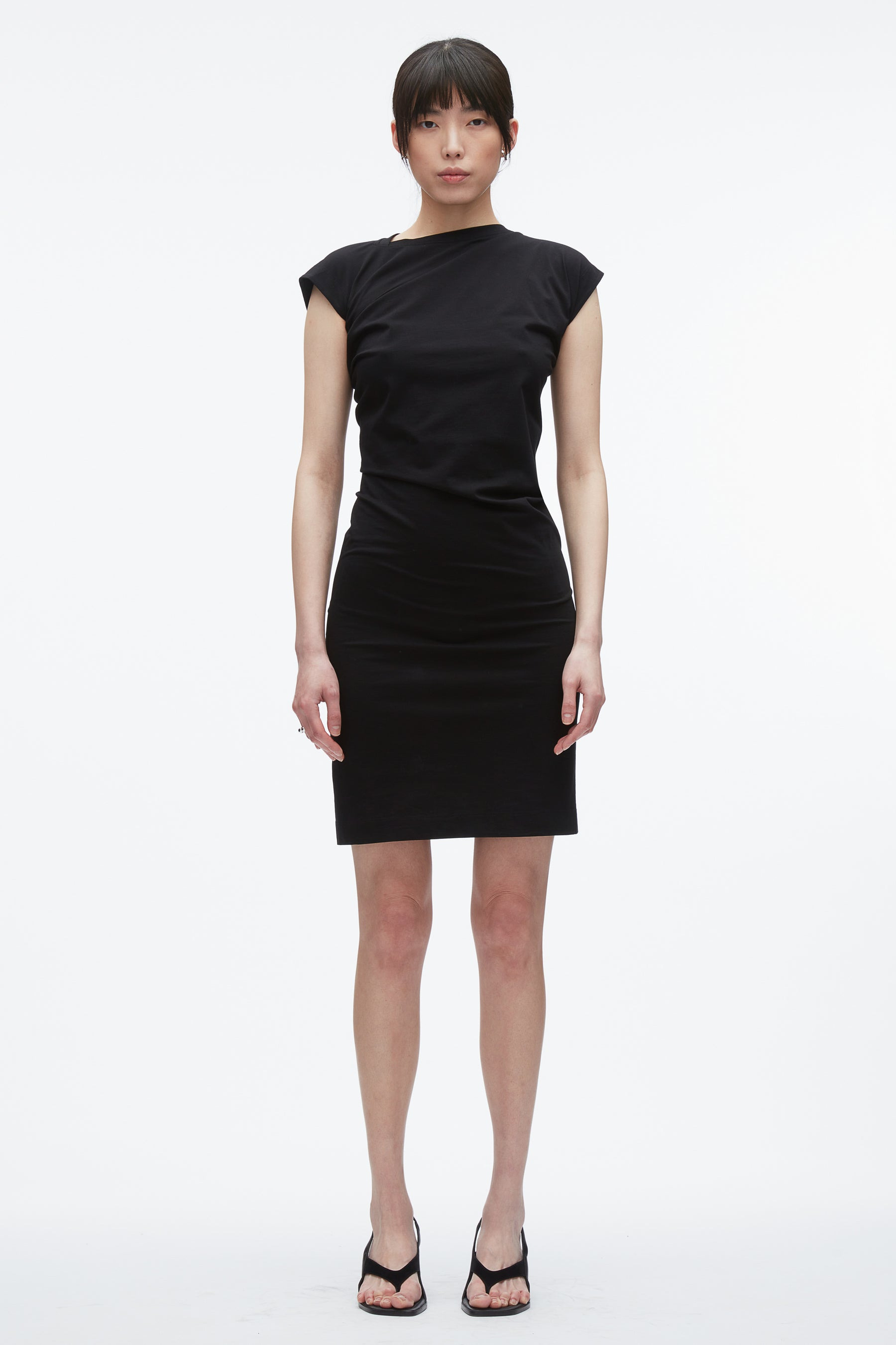 Draped T-Shirt Dress - 2