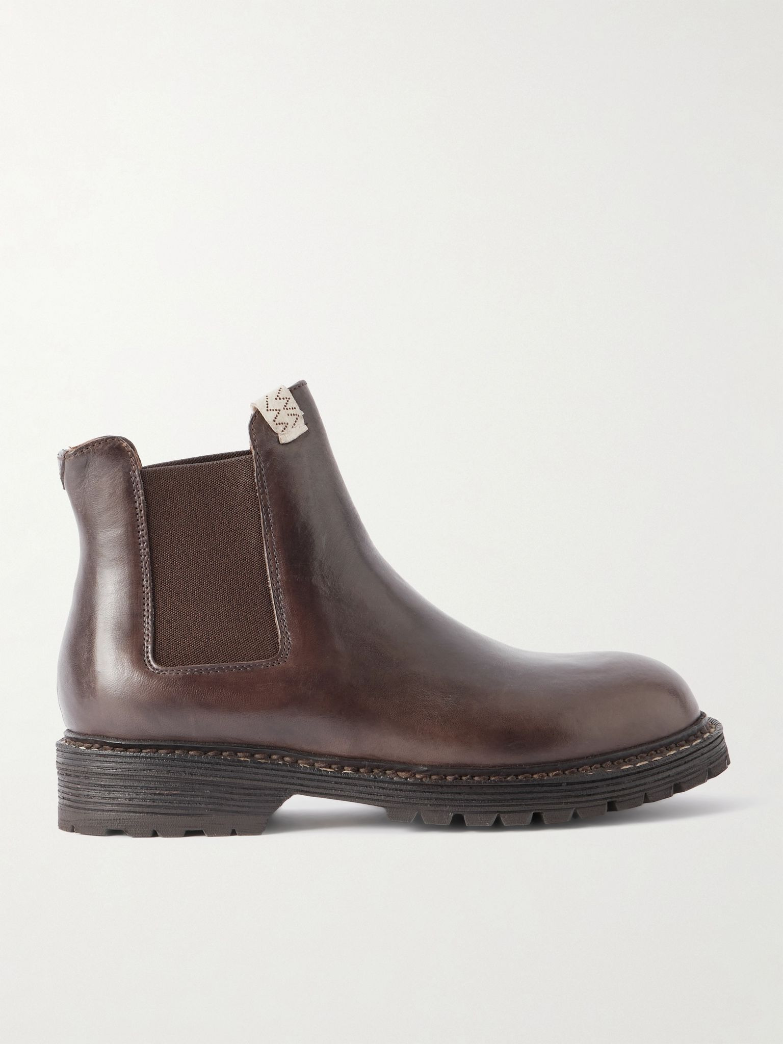 Gornergrat Mid-Folk Leather Chelsea Boots Dark brown - 1
