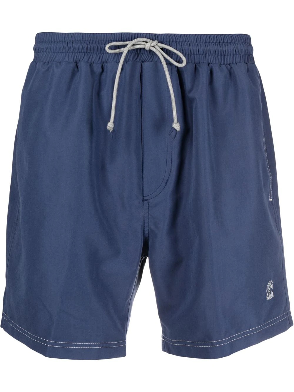 logo-embroidered swim shorts - 1