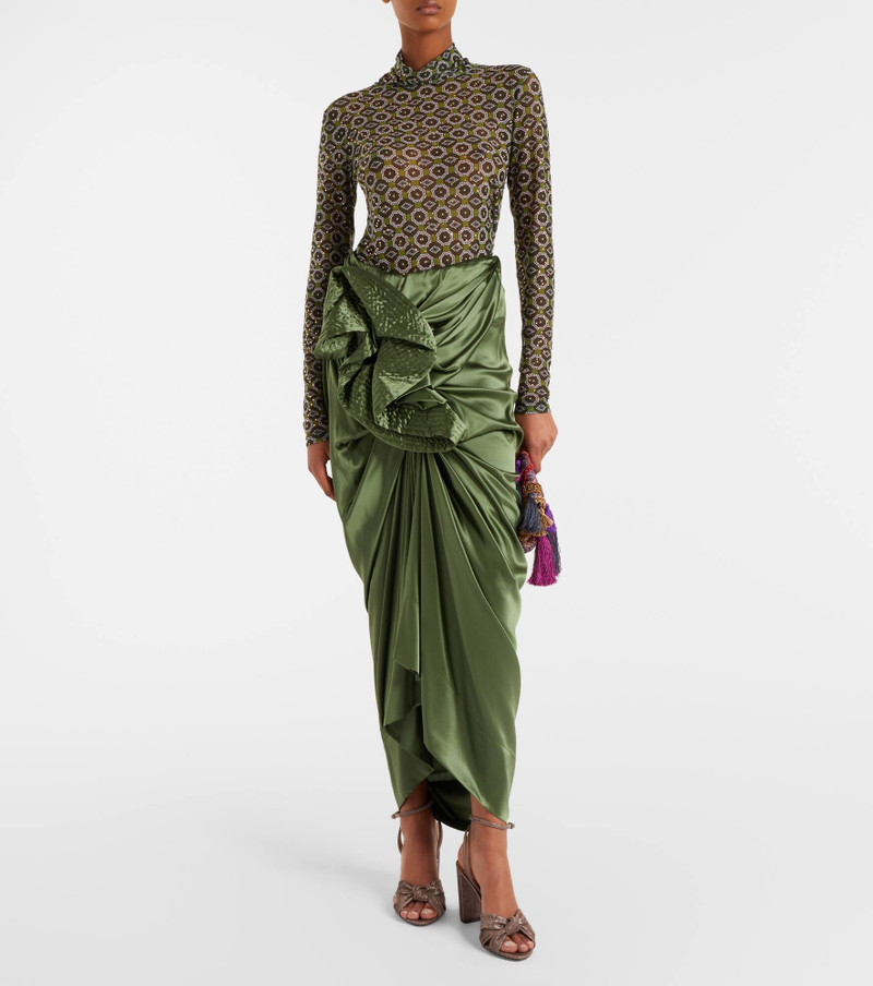 AQUAZZURA Nina 85 metallic-effect twill sandals outlook