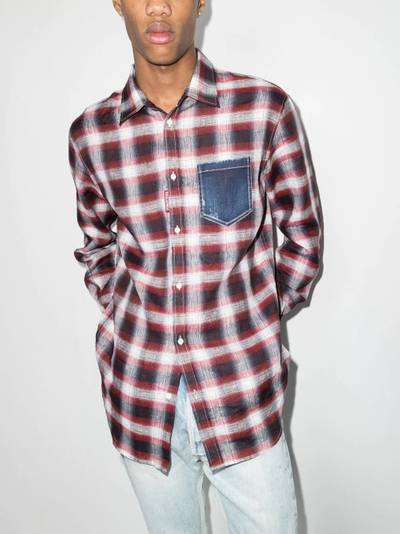 DSQUARED2 checked linen shirt outlook