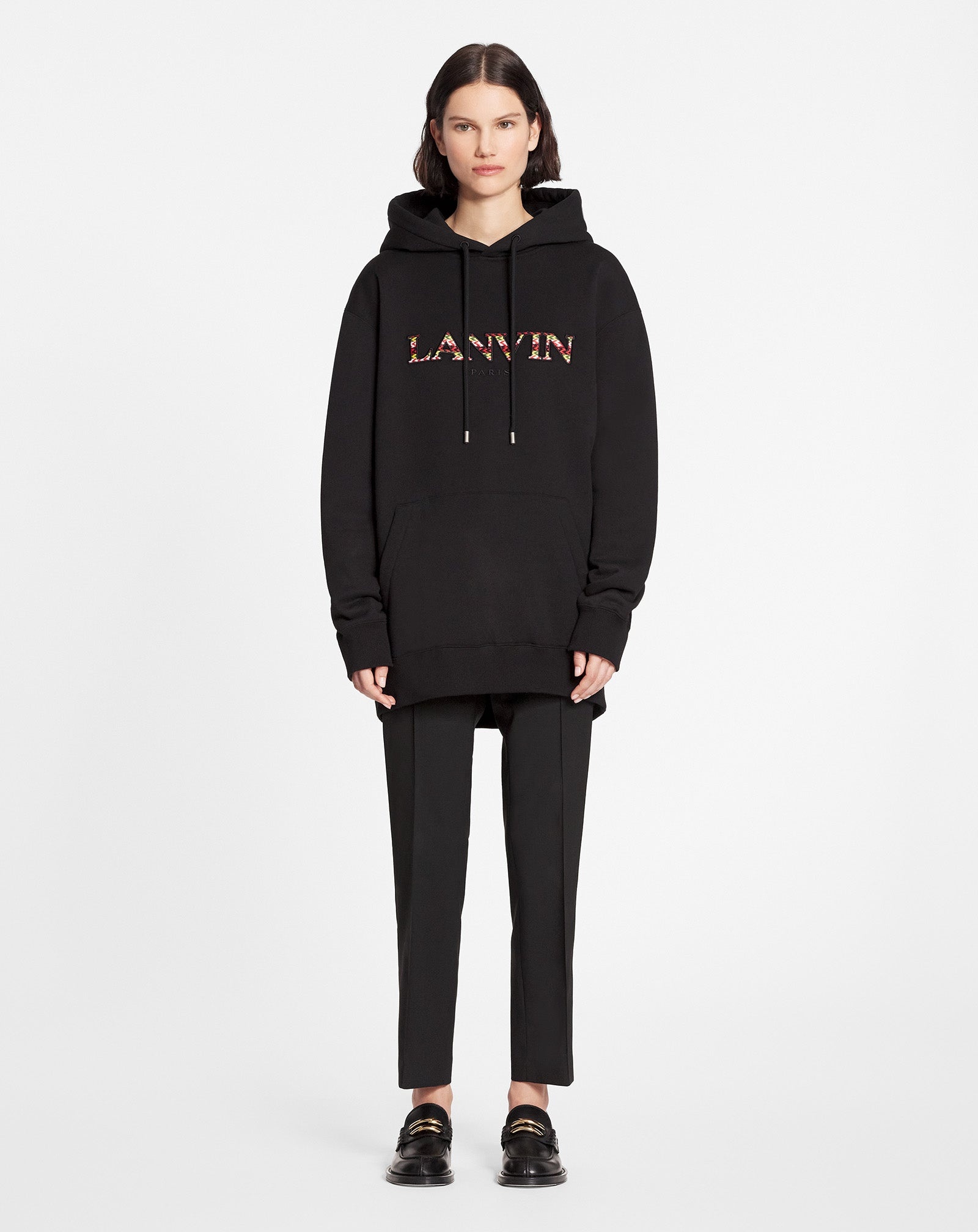 OVERSIZED EMBROIDERED CURB HOODIE - 2