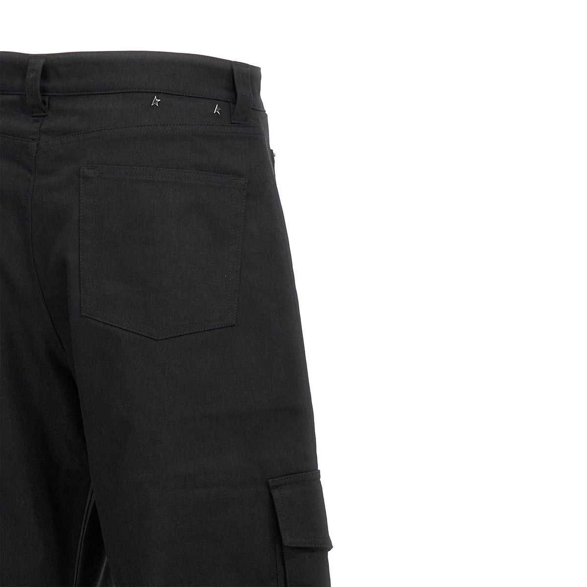 WIDE LEG CARGO PANTS (BLACK) - 4