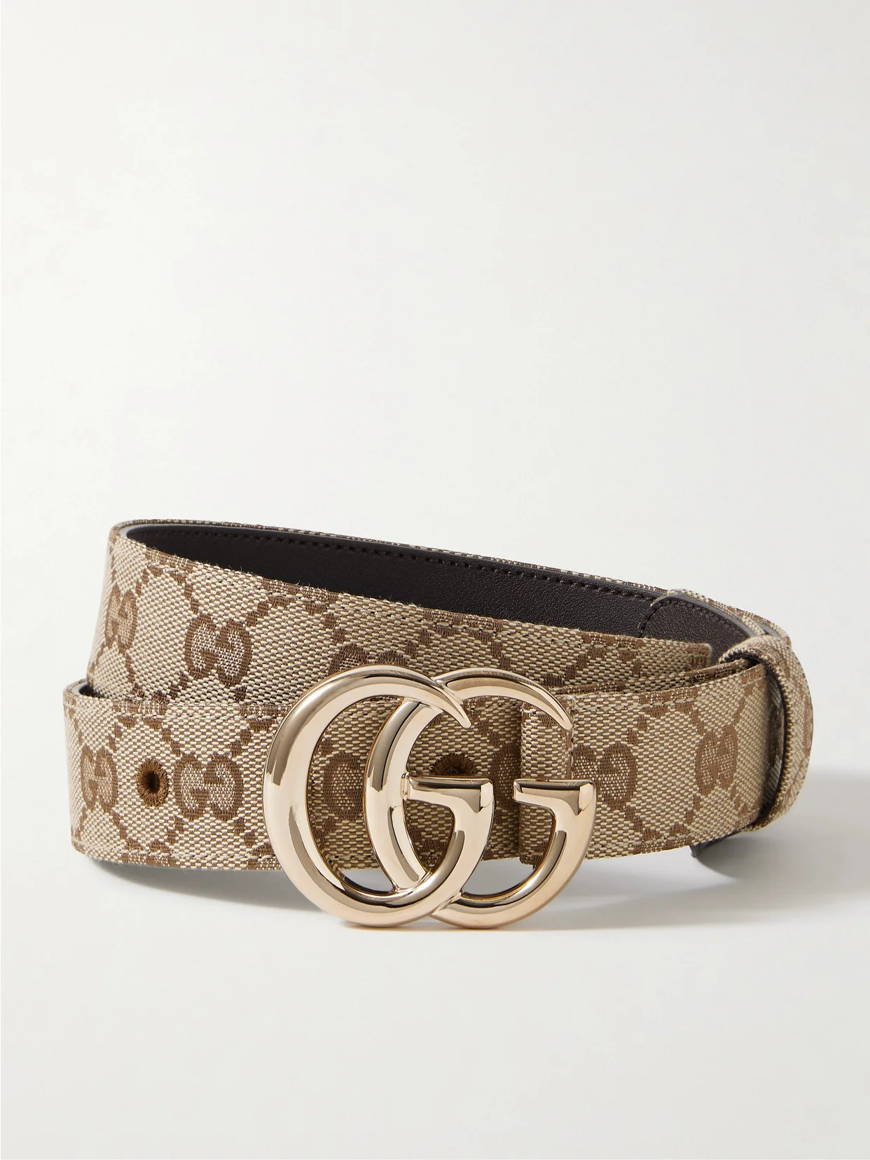 Gg Marmont Printed Coated-canvas Belt - 1