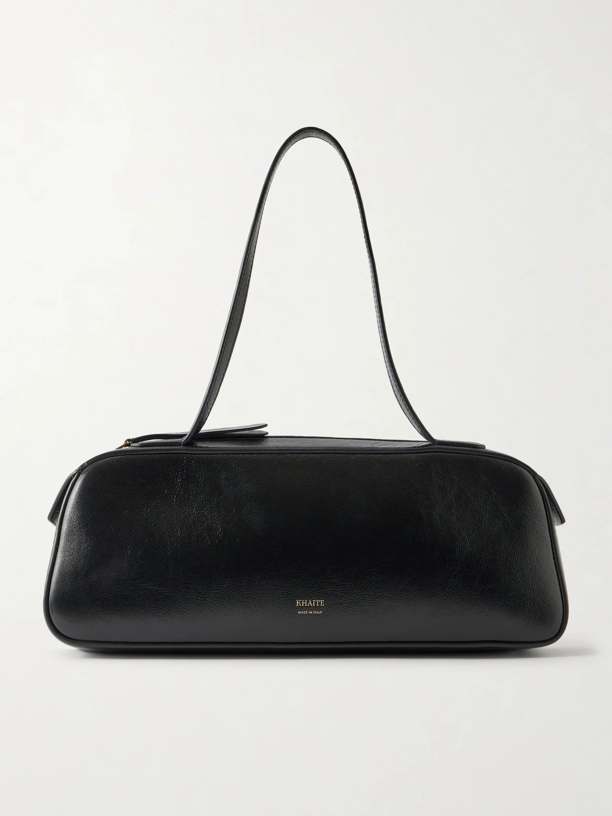 Simona Glossed-leather Shoulder Bag - 1