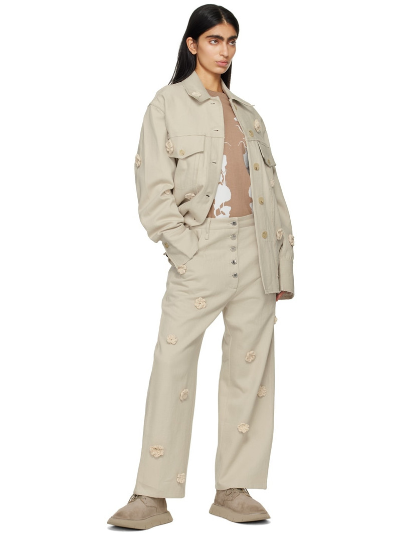 Song for the Mute Beige Daisy Trousers outlook