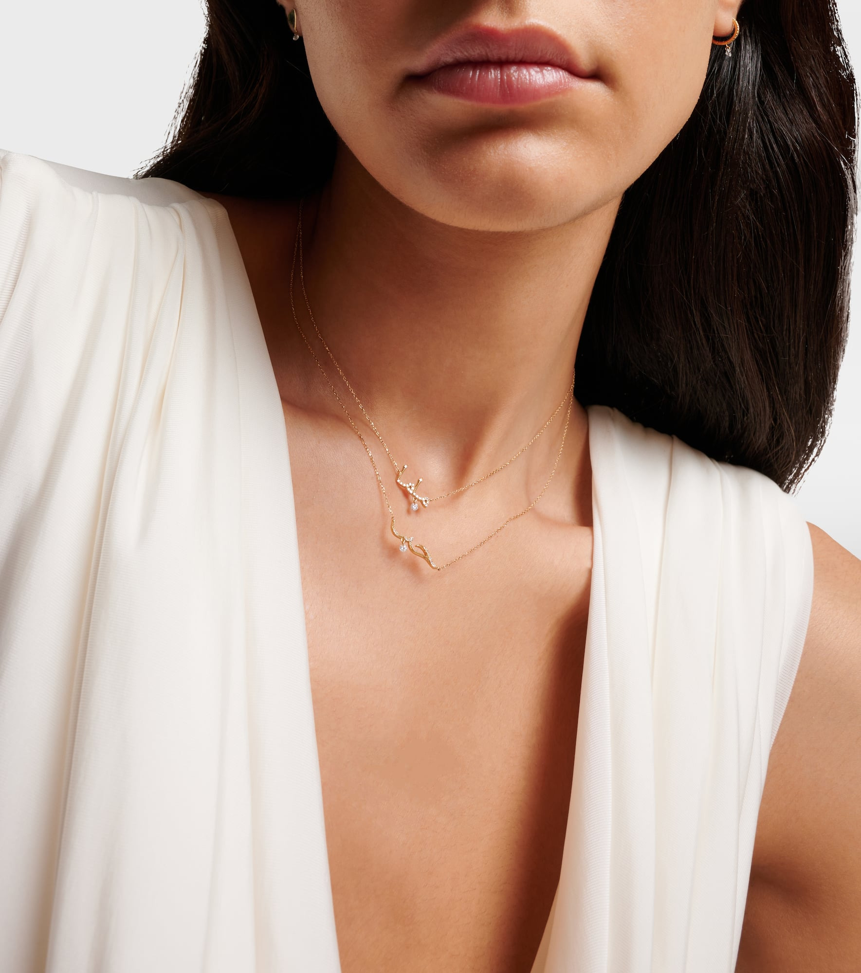 Mama 18kt gold necklace with diamonds - 2