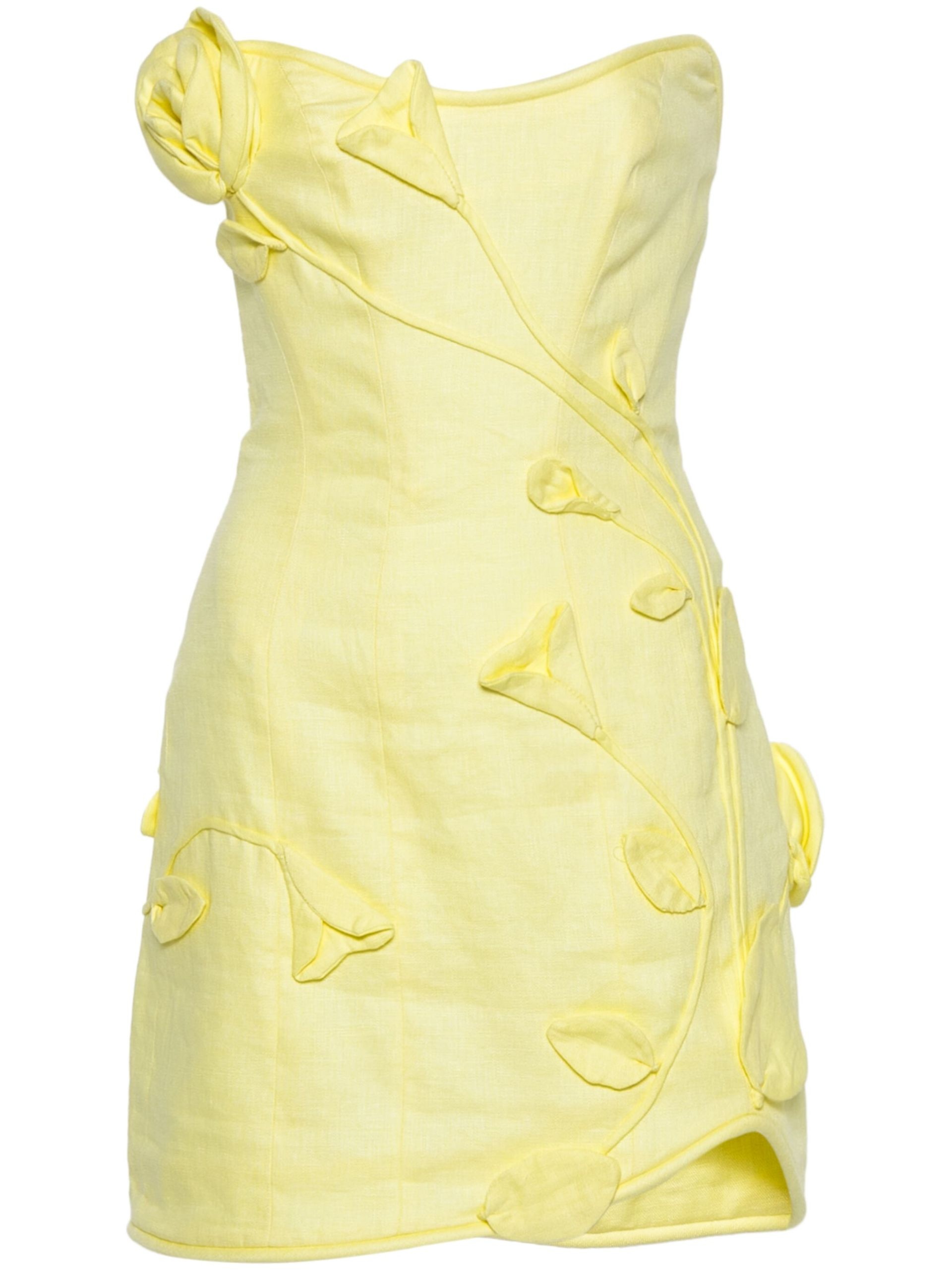 Yellow Matchmaker Rose mini dress - 1