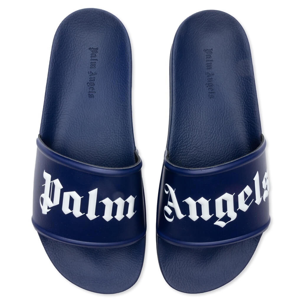 PALM ANGELS POOL SLIDER - BLUE/WHITE - 2