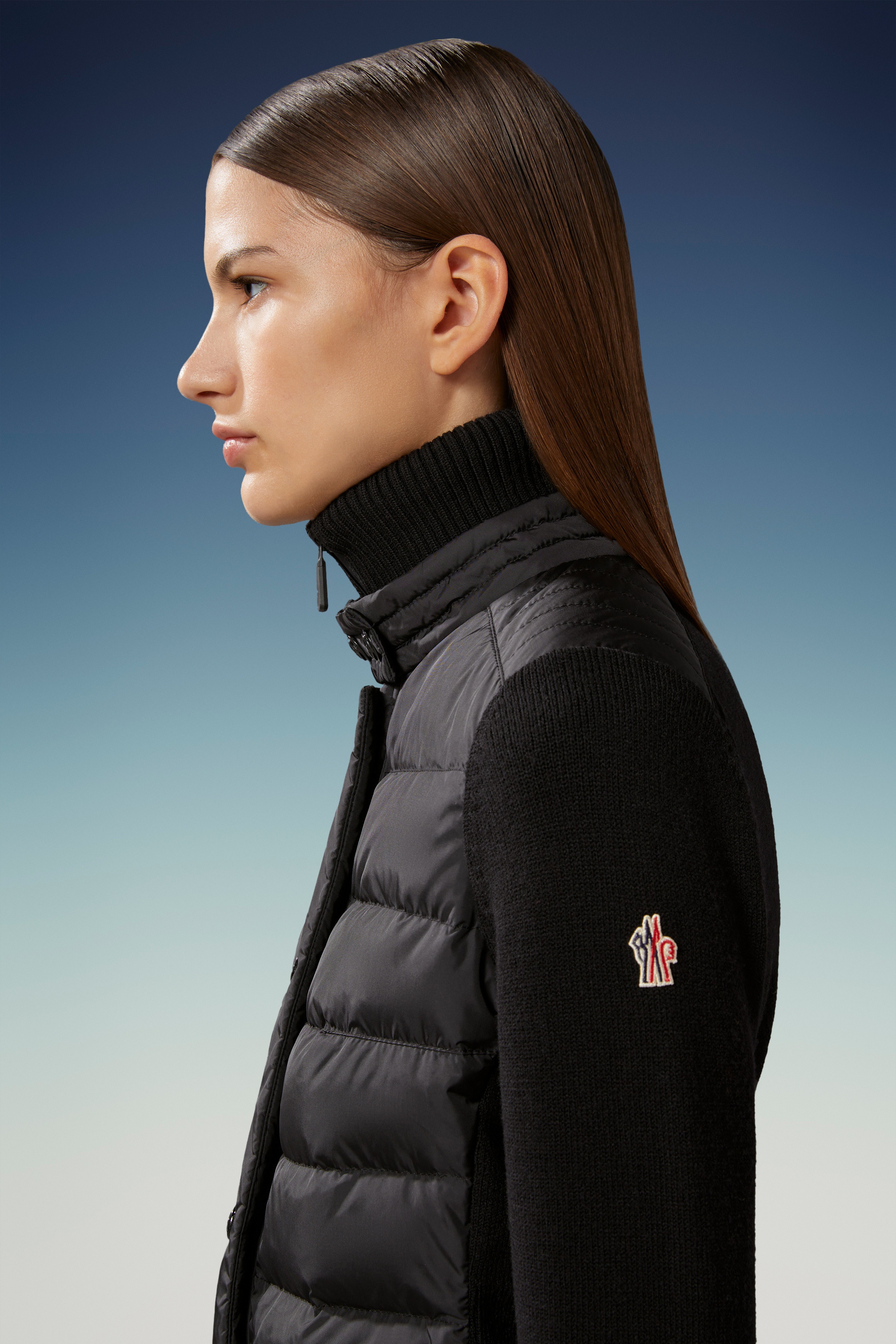 ダウンジャケット・コート MONCLER GRENOBLE WOMEN Padded Wool Cardigan Black Moncler Grenoble Padded Wool Cardigan | REVERSIBLE