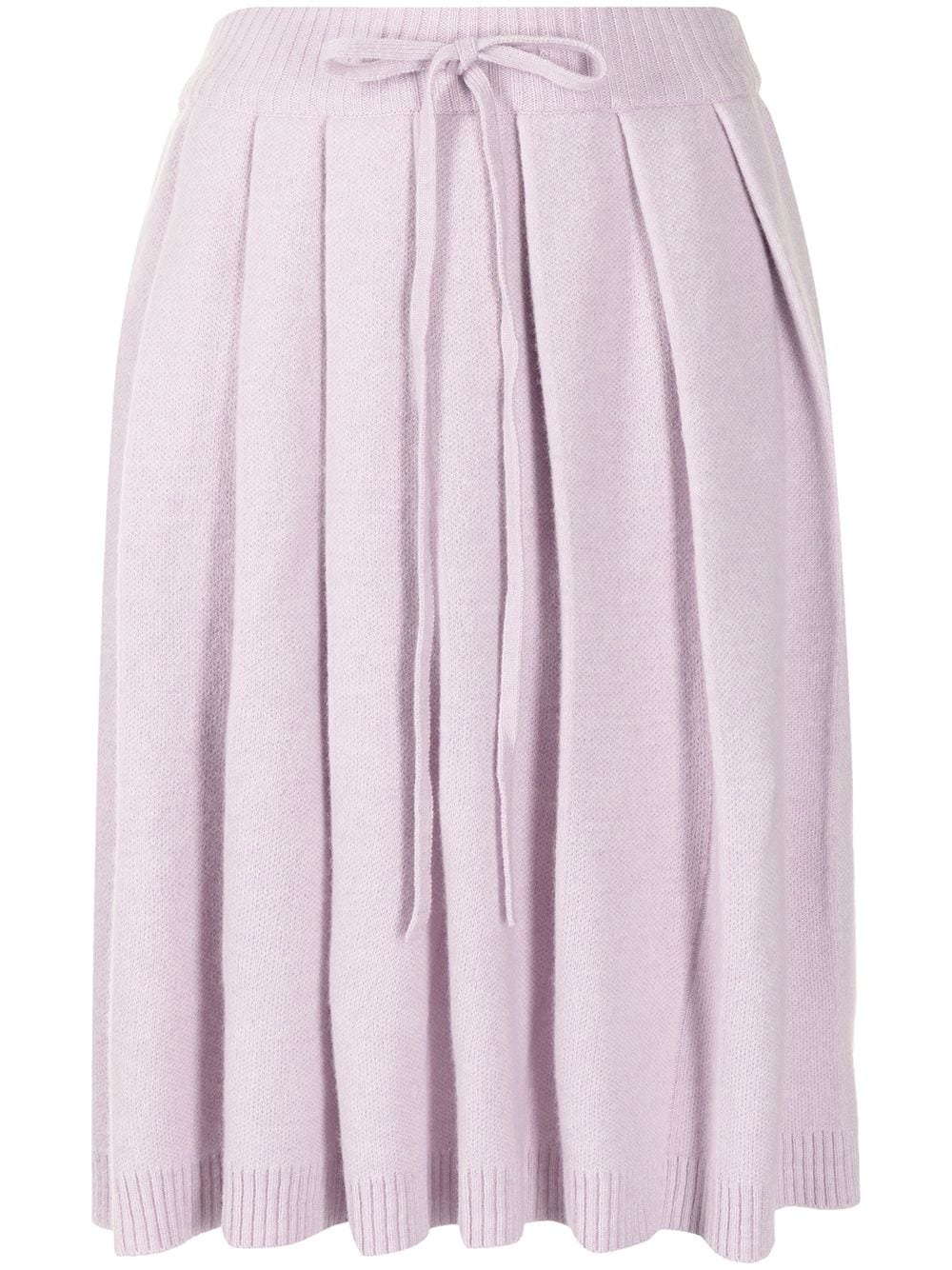 pleated wool-blend skirt - 1