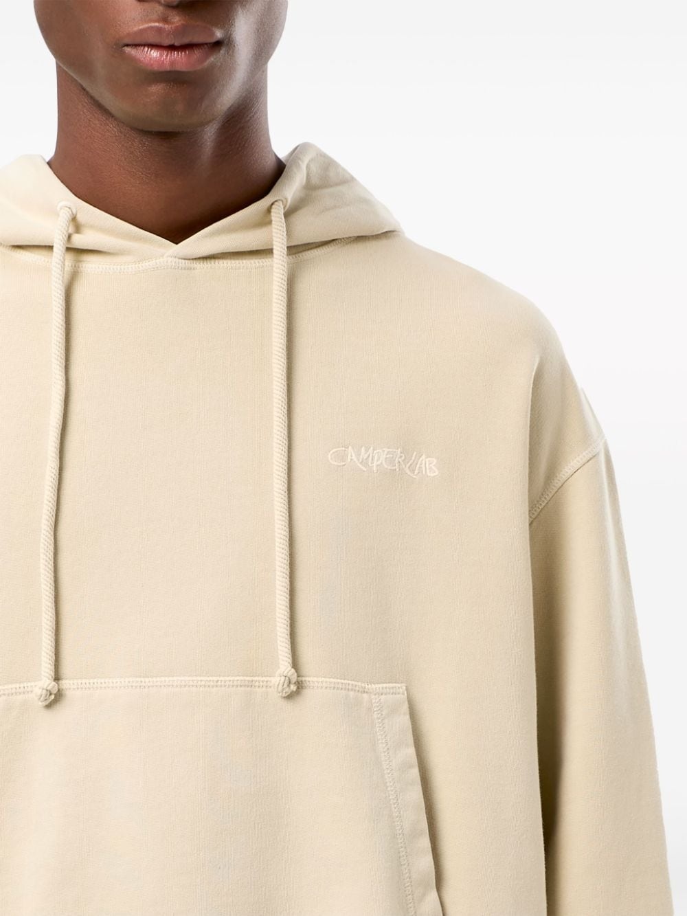 logo-embroidered cotton hoodie - 7