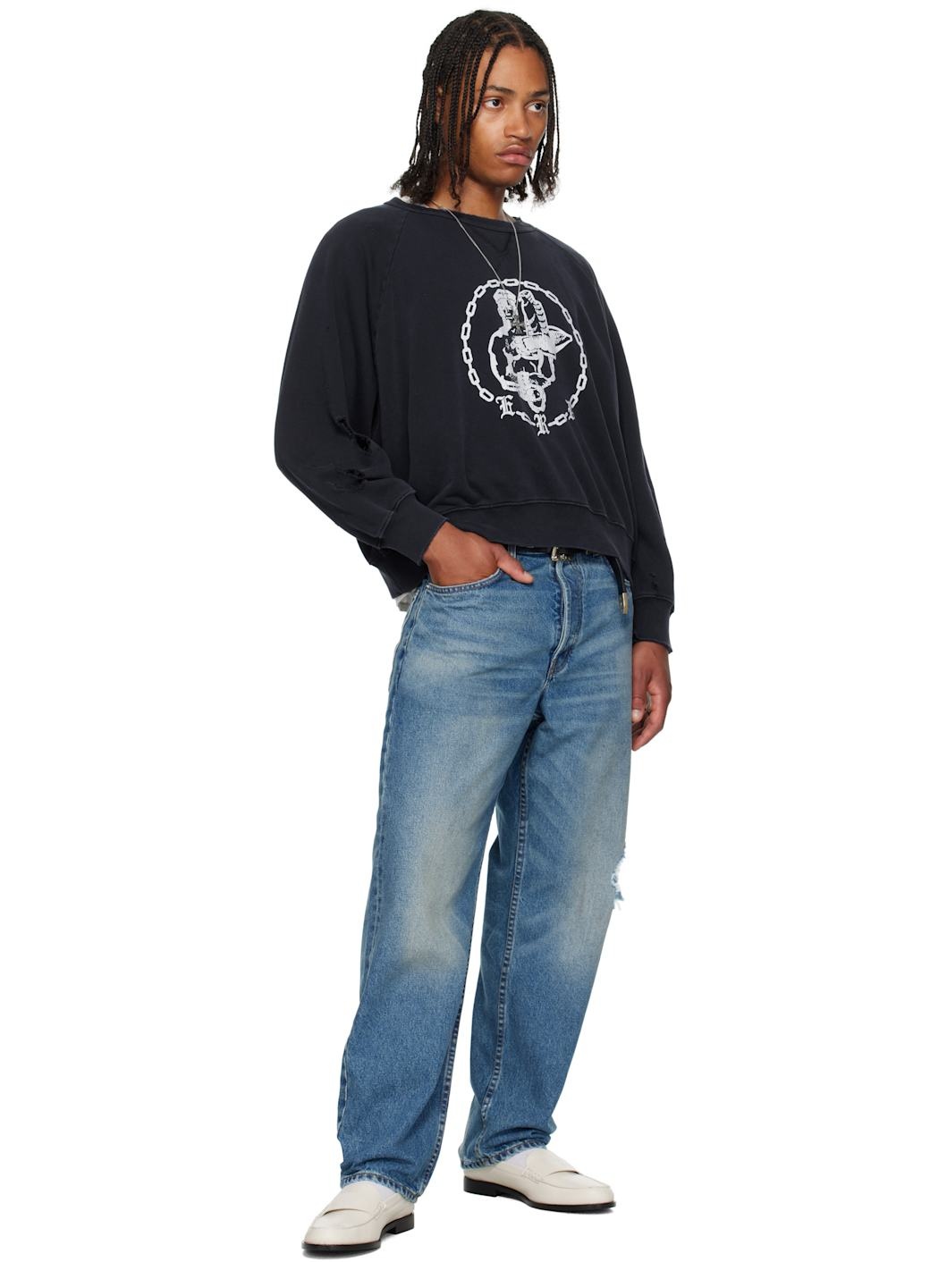 Blue Baggy Jeans - 5