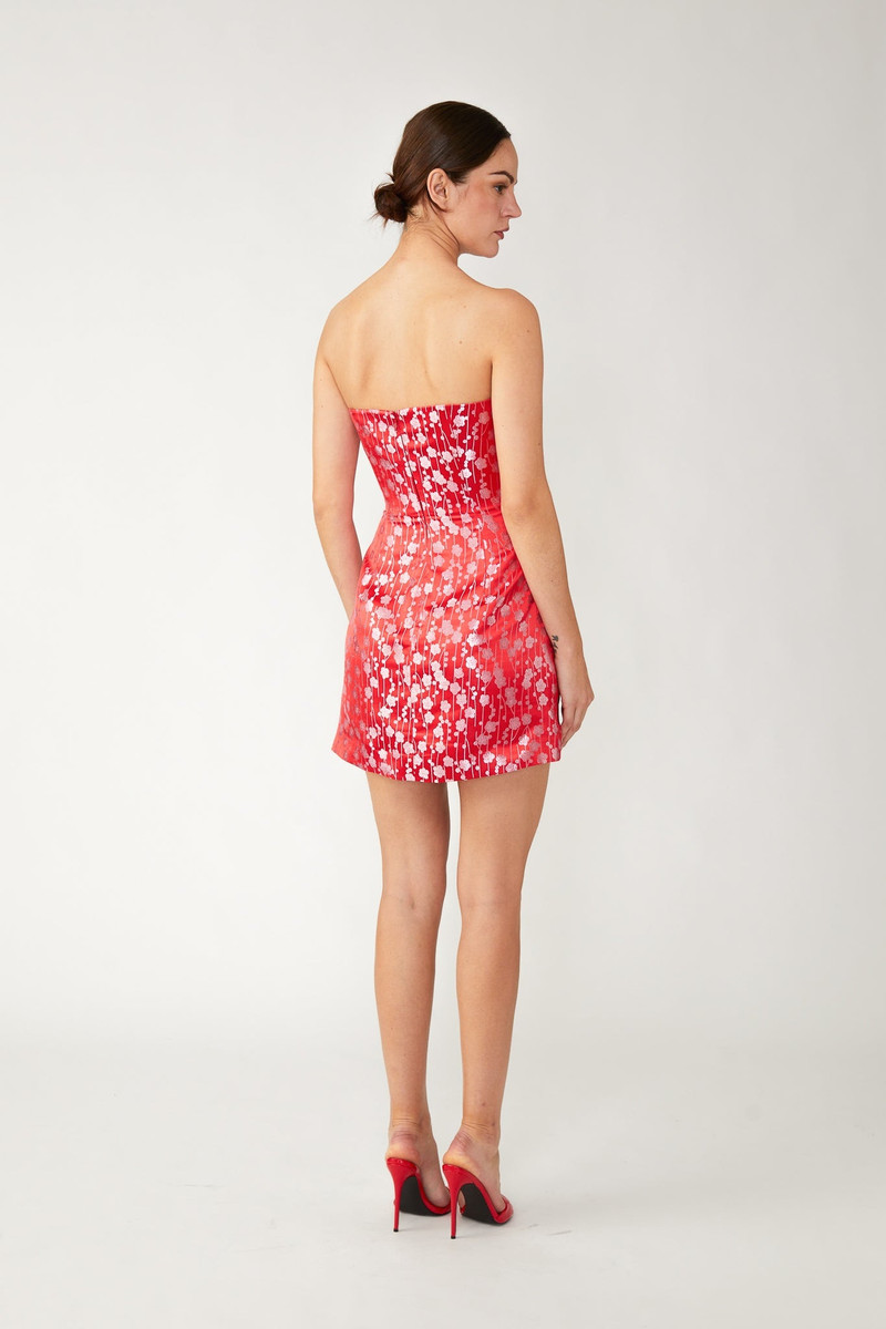 prom dress with mesh corset Portia and Scarlett PS25983C Beaded Mesh Corset Dress