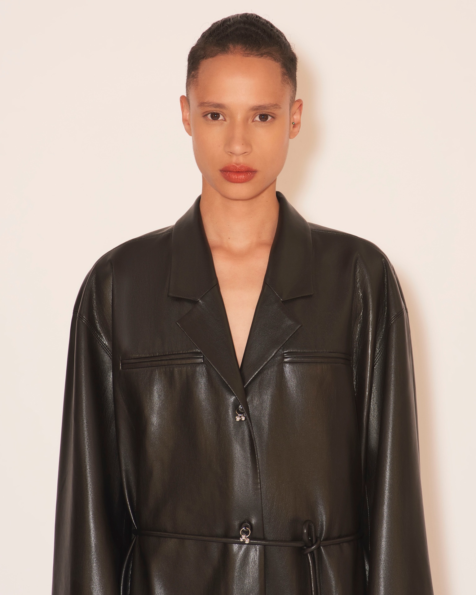 DORDI - OKOBOR™ alt-leather coat - Black - 2