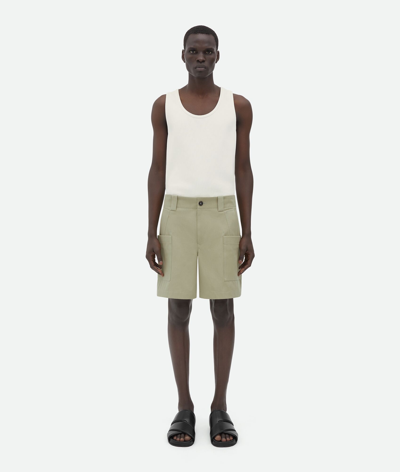 Cargo Cotton Twill Shorts - 1