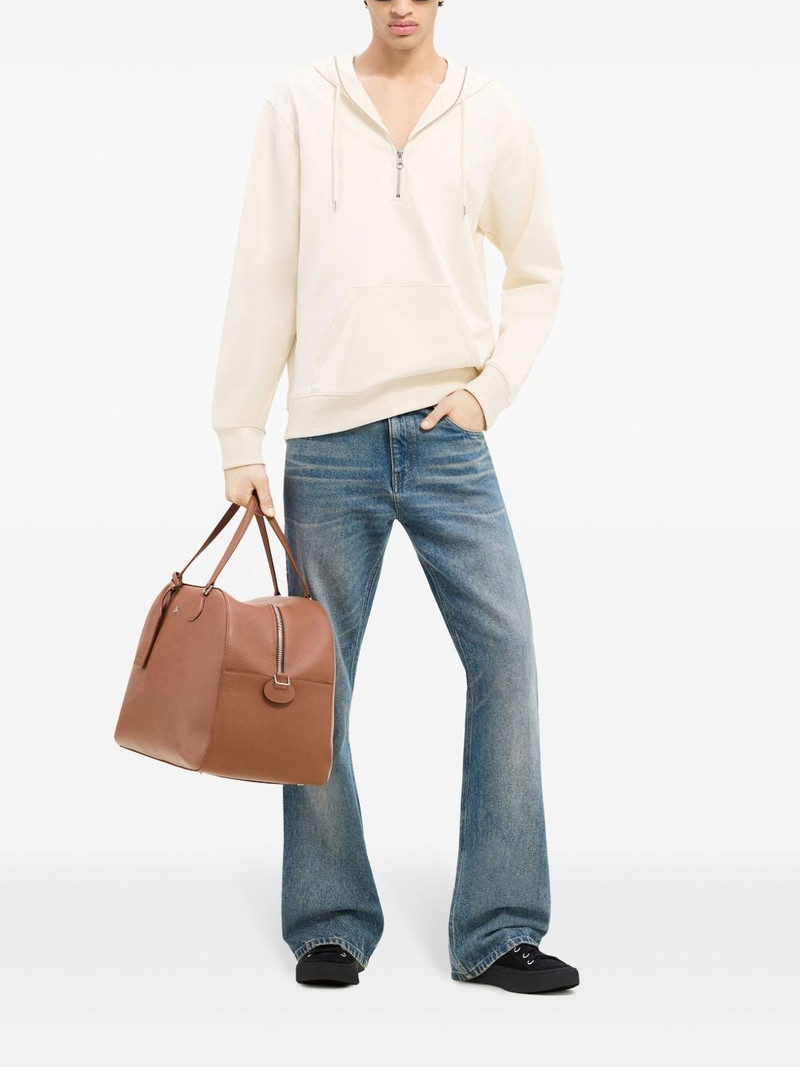 courrèges zipped fleece hoodie outlook