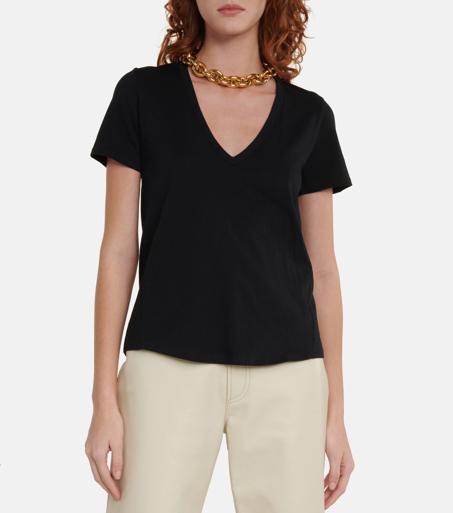 Cindy V-neck cotton T-shirt - 5