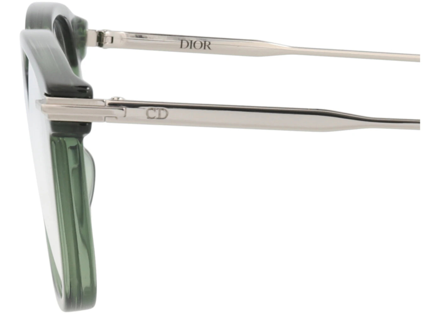 Dior Round-Frame Acetate Optical Frames Green Silver Transparent (DM50043I-51-096) - 4
