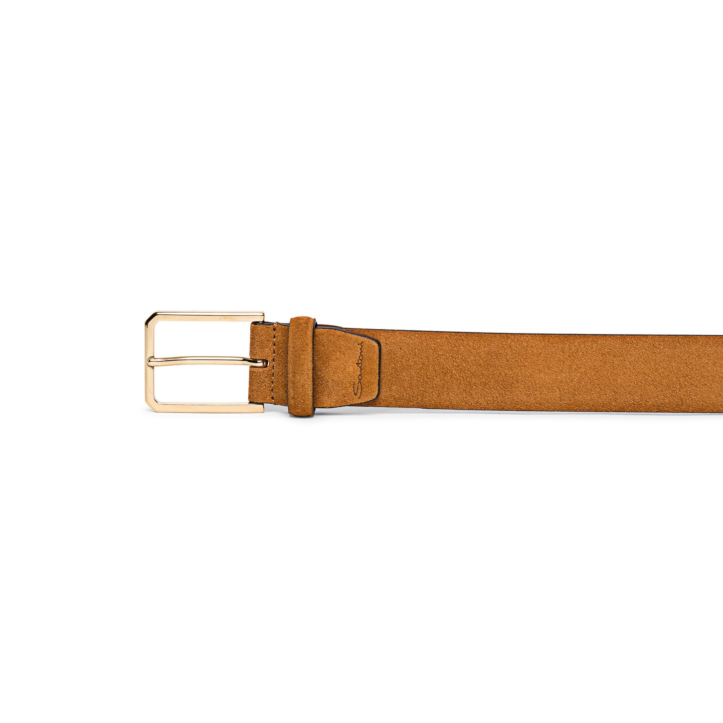 Brown suede adjustable belt - 3