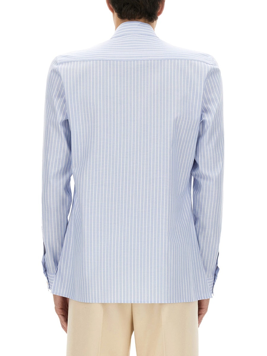 Valentino Men Cotton Oxford Shirt With Toggle - 3