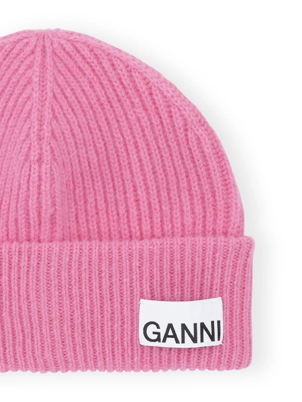 GANNI Light Structured Rib Knit Beanie新品 Ganni structured rib beanie light grey paloma melange | Pipe
