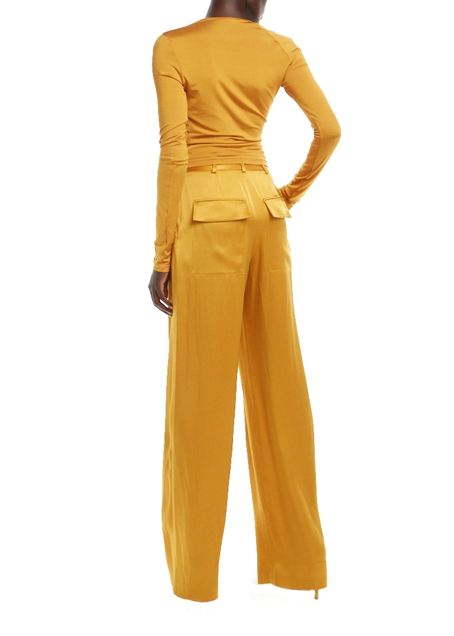 Lightweight Jersey Asymmetric Ruched Top - 2