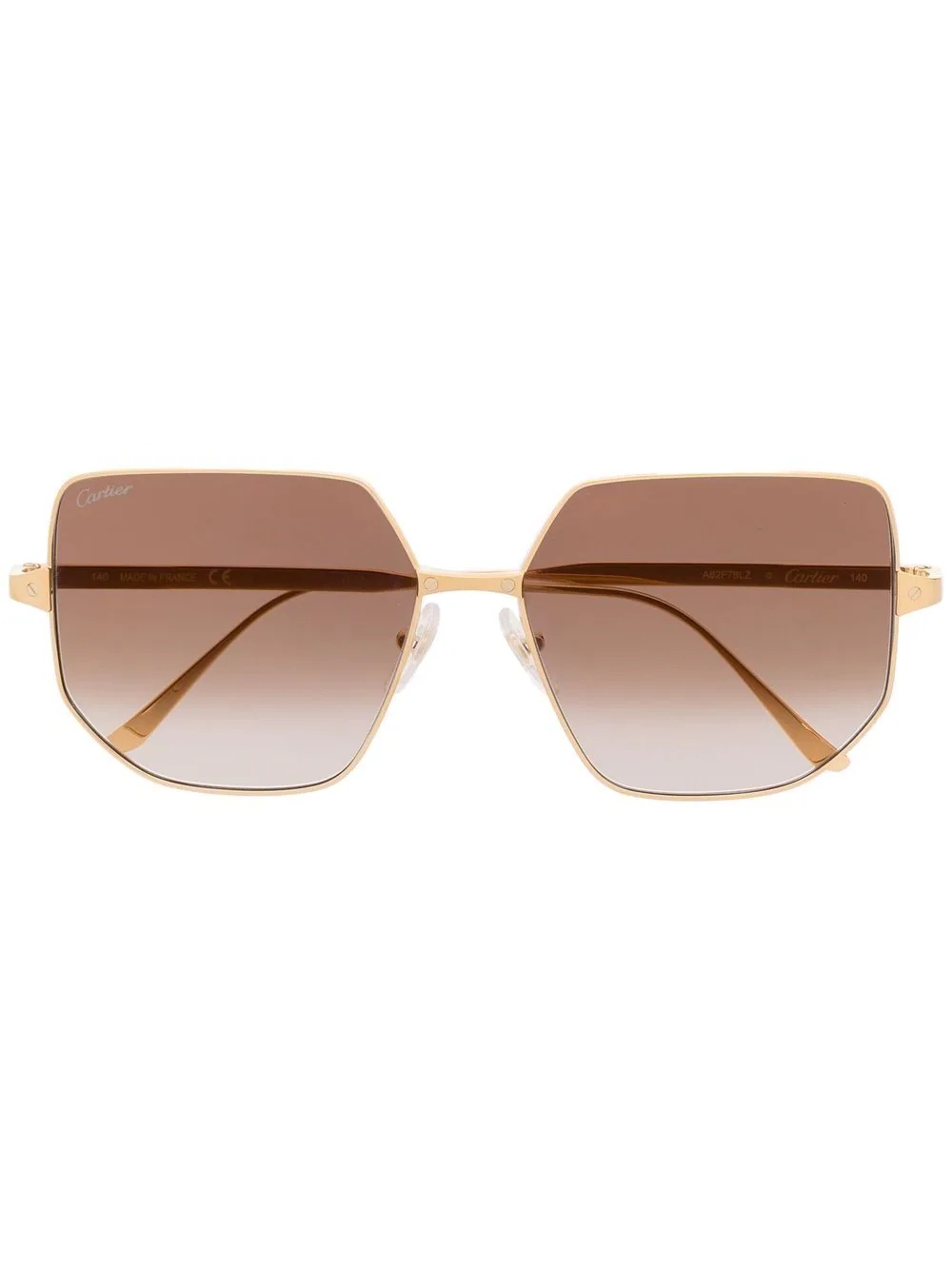 geometric-frame gradient-lense sunglasses - 1