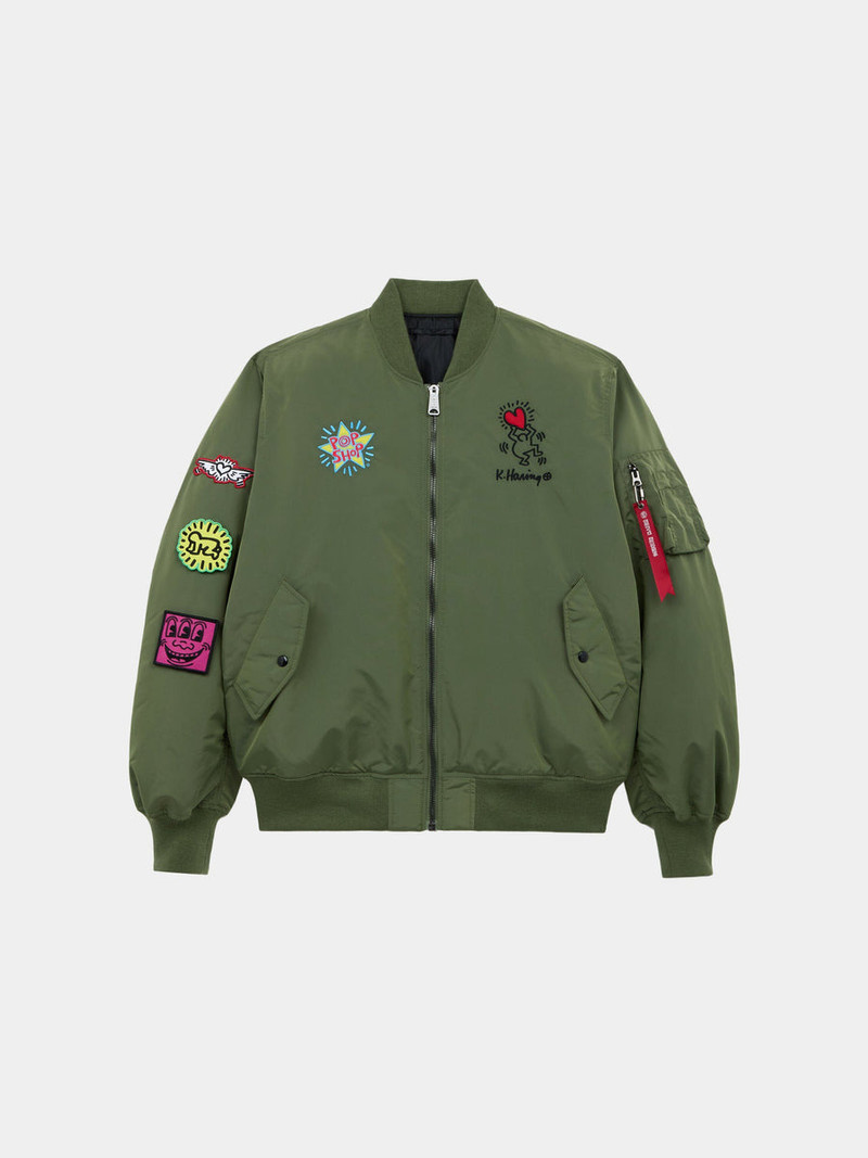 KEITH HARING X ALPHA MA-1 ALL REVERSIBLE 1