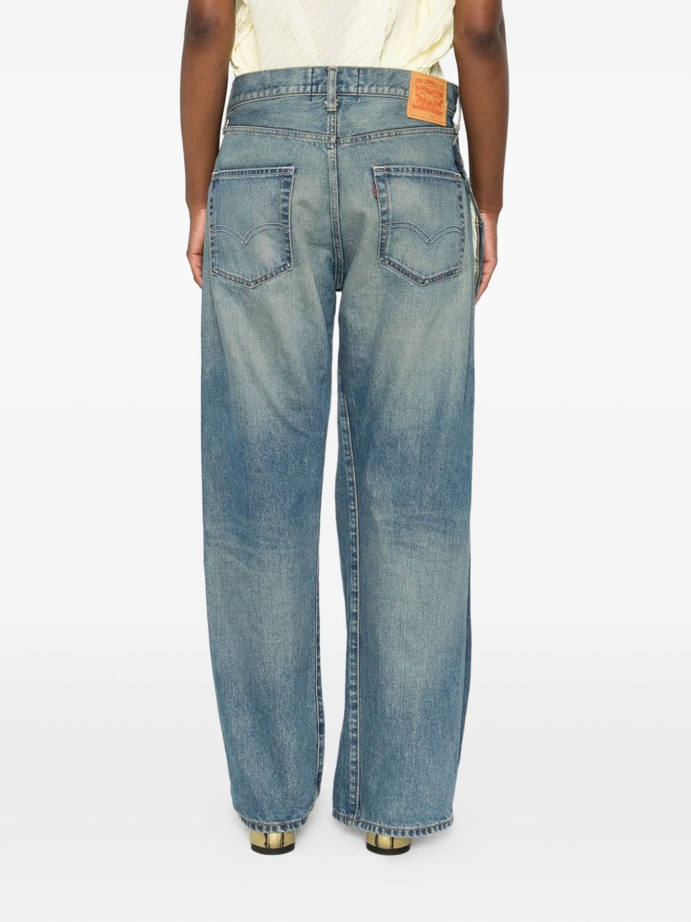 asymmetric-hem jeans - 4