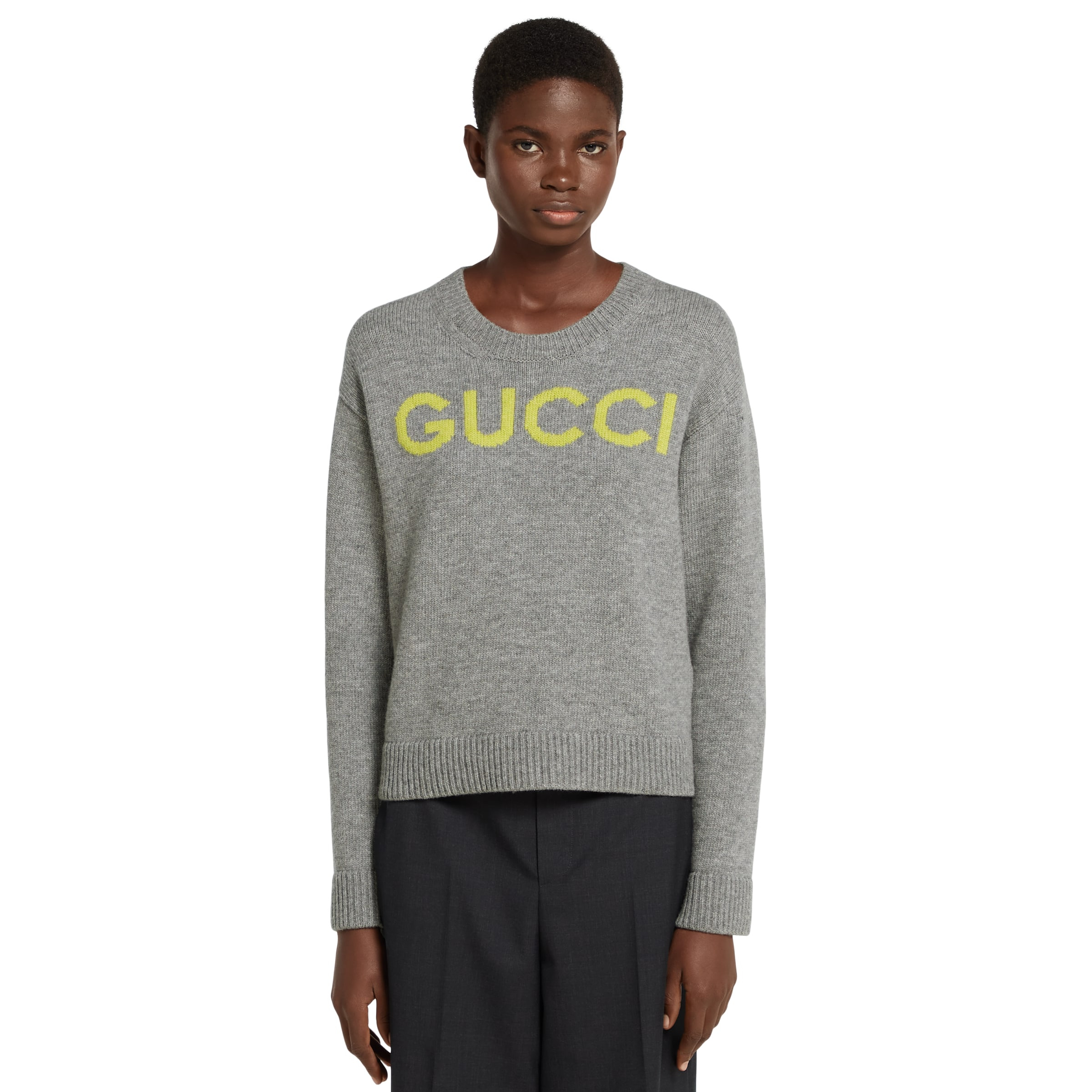 Wool top with Gucci intarsia - 3