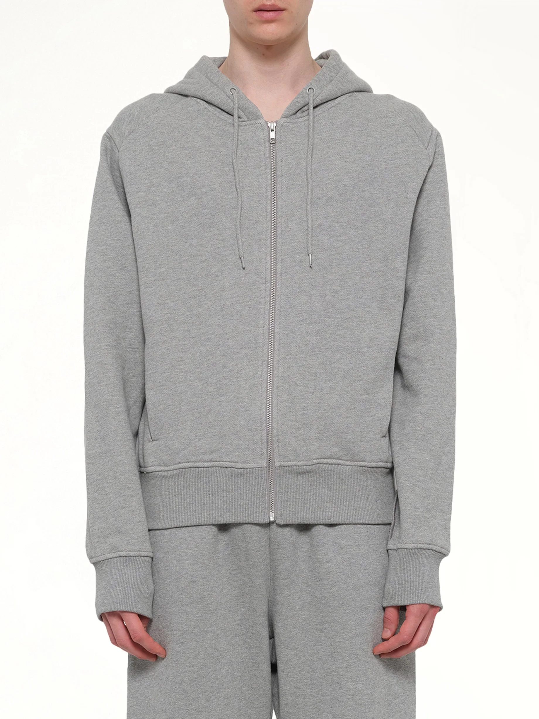 Slim Zip Up in Grey Marle - 1