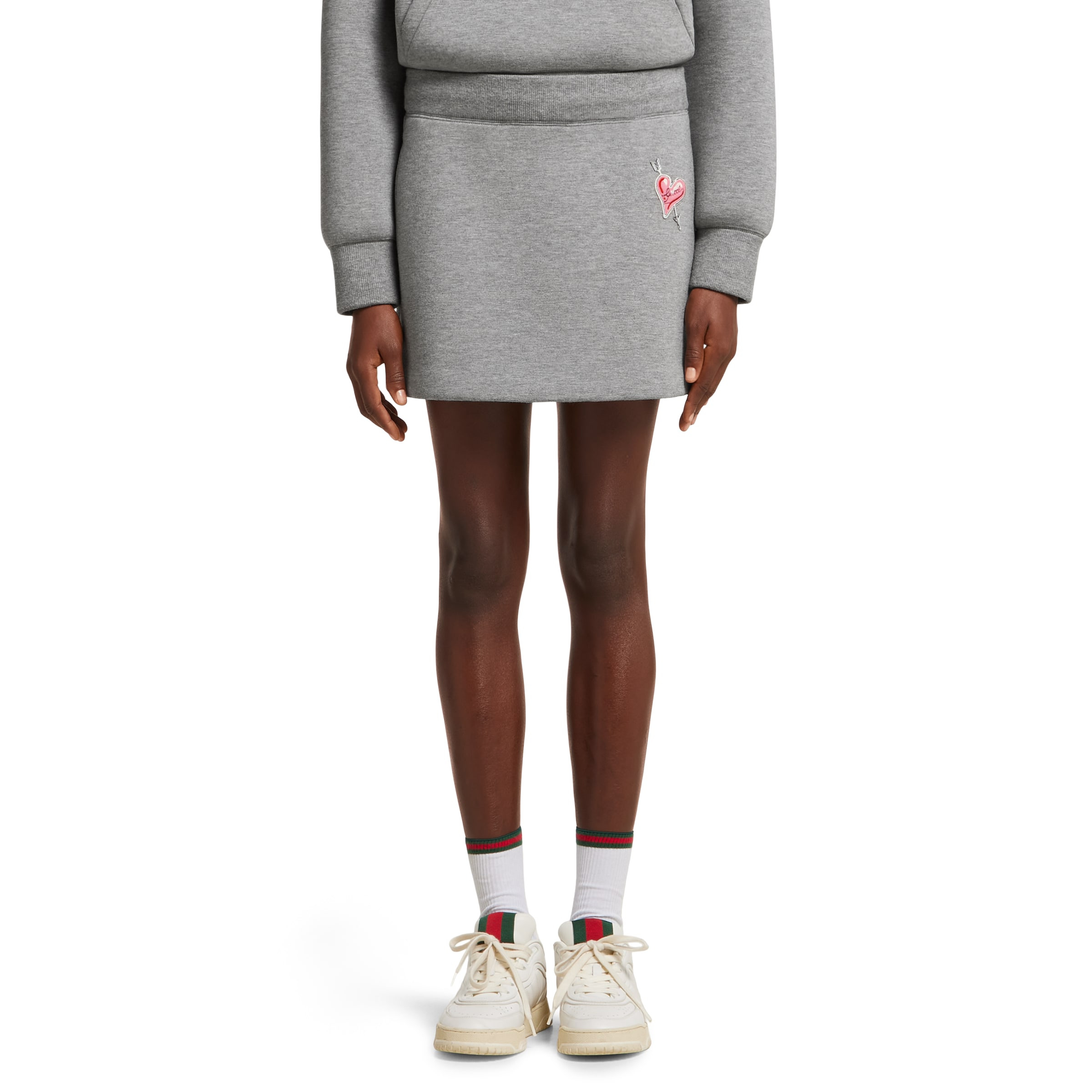 Mini jersey skirt with patch - 3