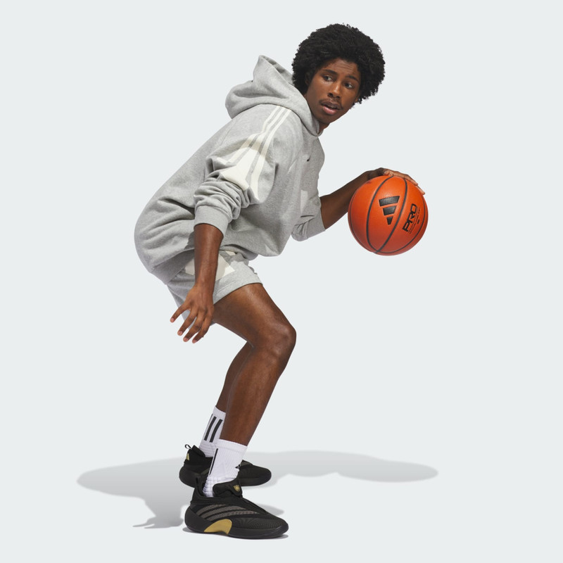 adidas Basketball 3-Stripes Fleece Hoodie (Gender Neutral) 6