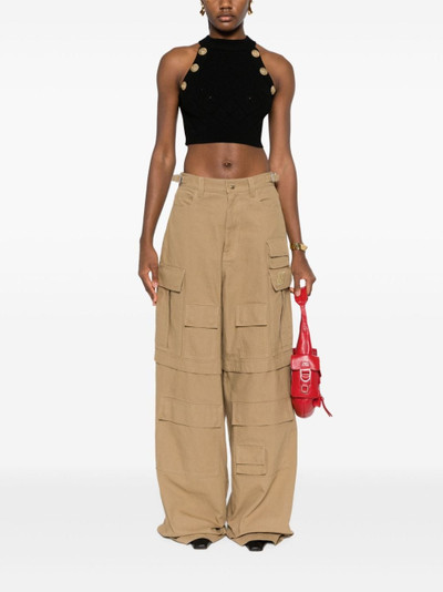Balmain embossed buttons cropped top outlook