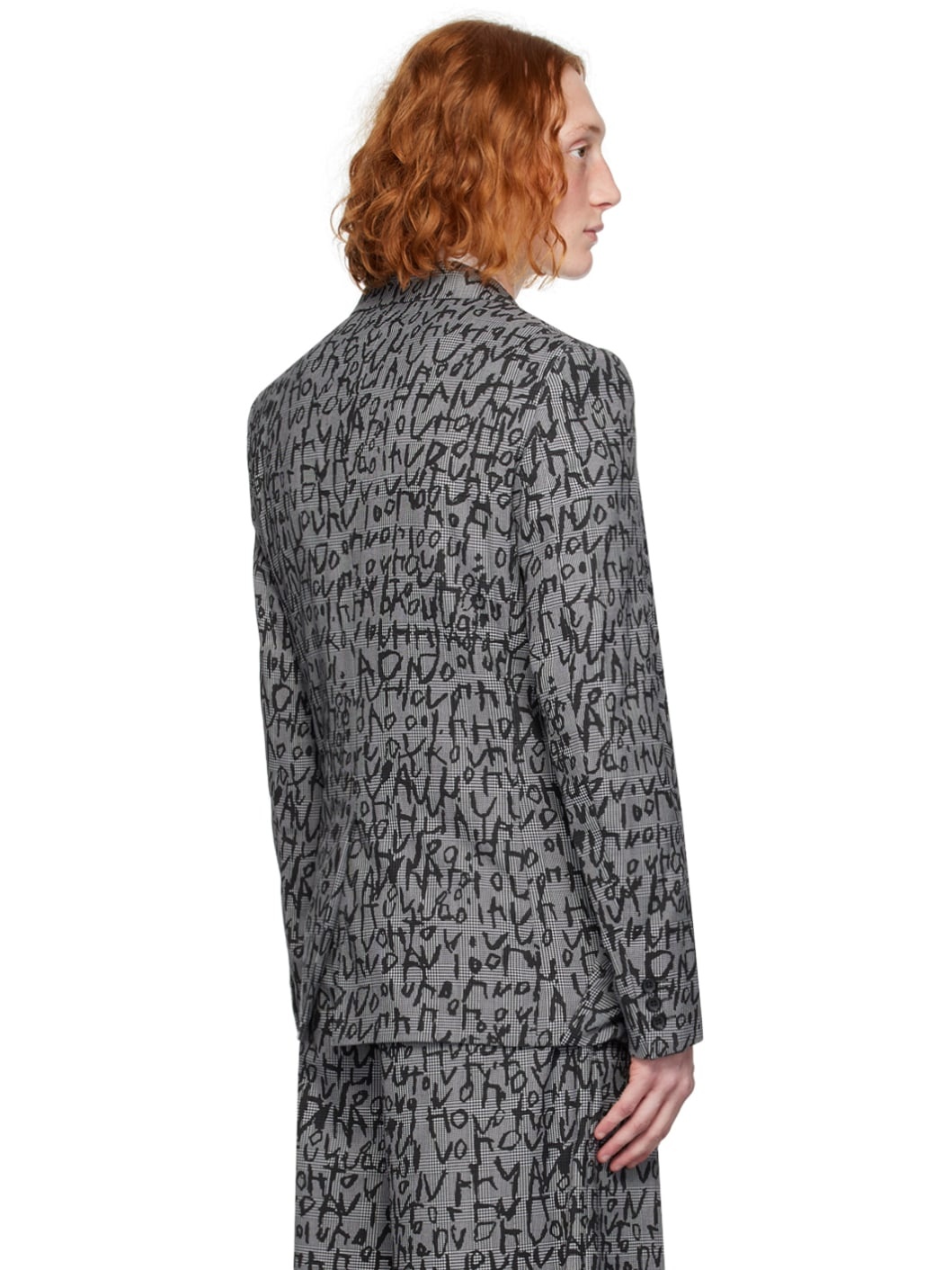 Gray Glen Check Blazer - 3