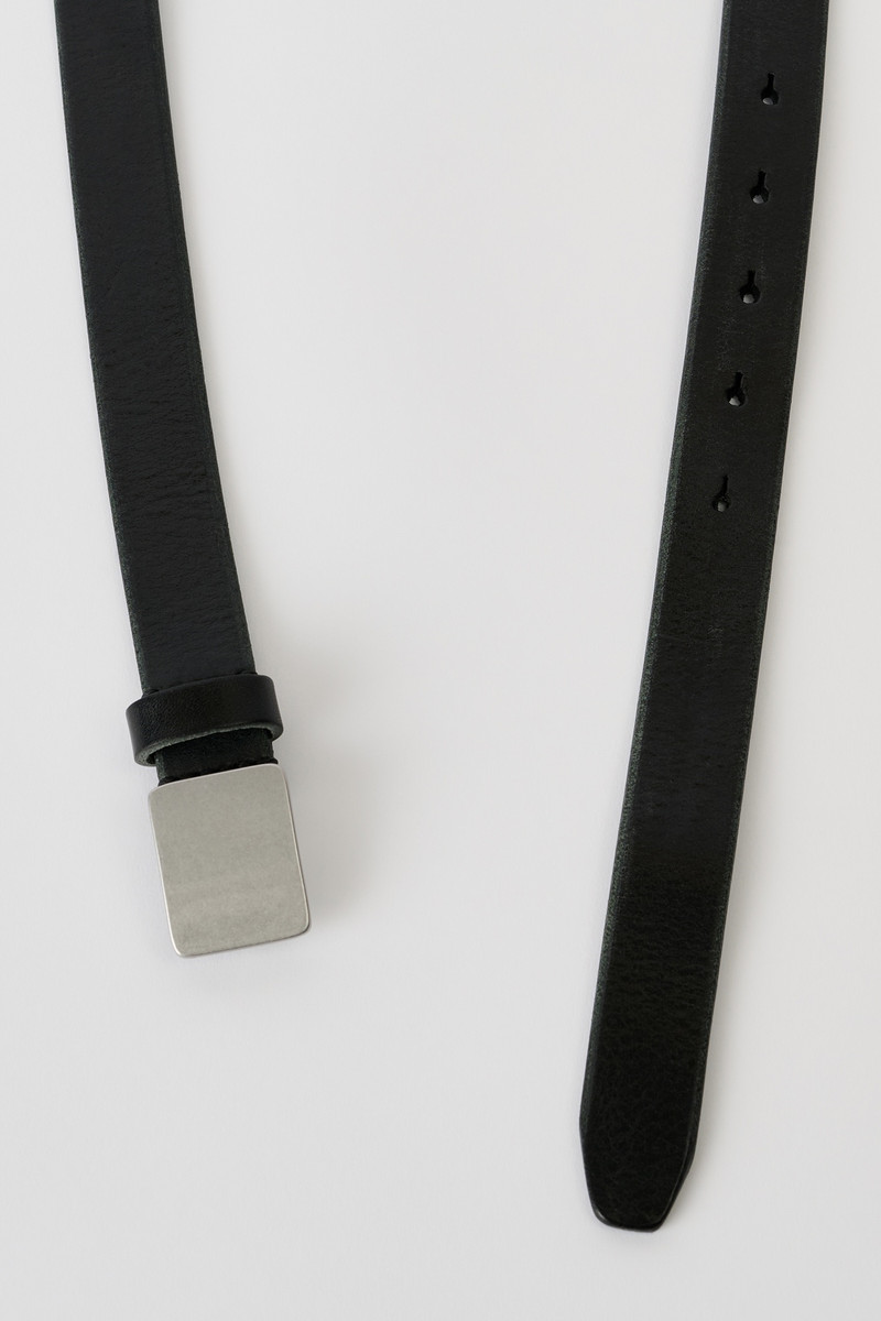 Our Legacy Speed Belt Flecking Black Leather outlook