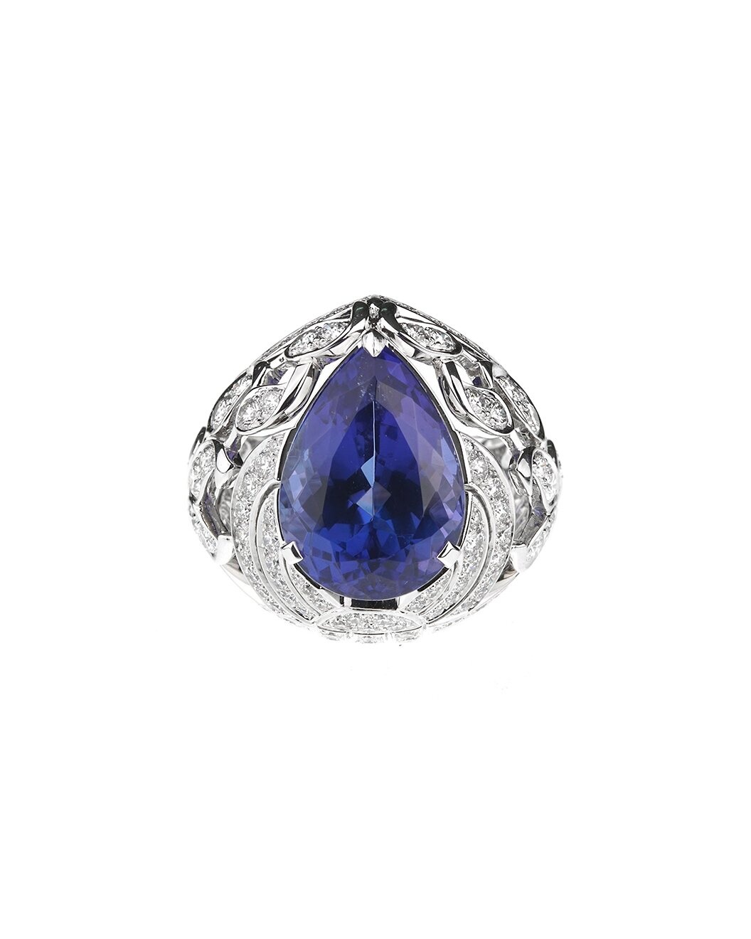 Van Cleef & Arpels 18K 14.97 ct. tw. Diamond & Tanzanite Les Jardins Ring & Earrings (Authentic Pre- - 3