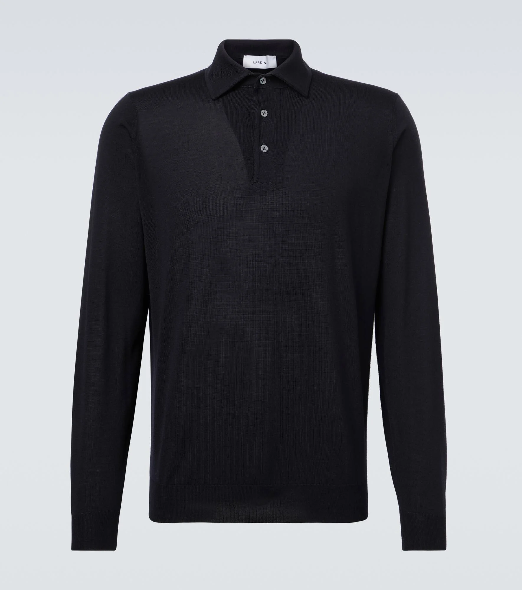 Virgin wool polo sweater - 1