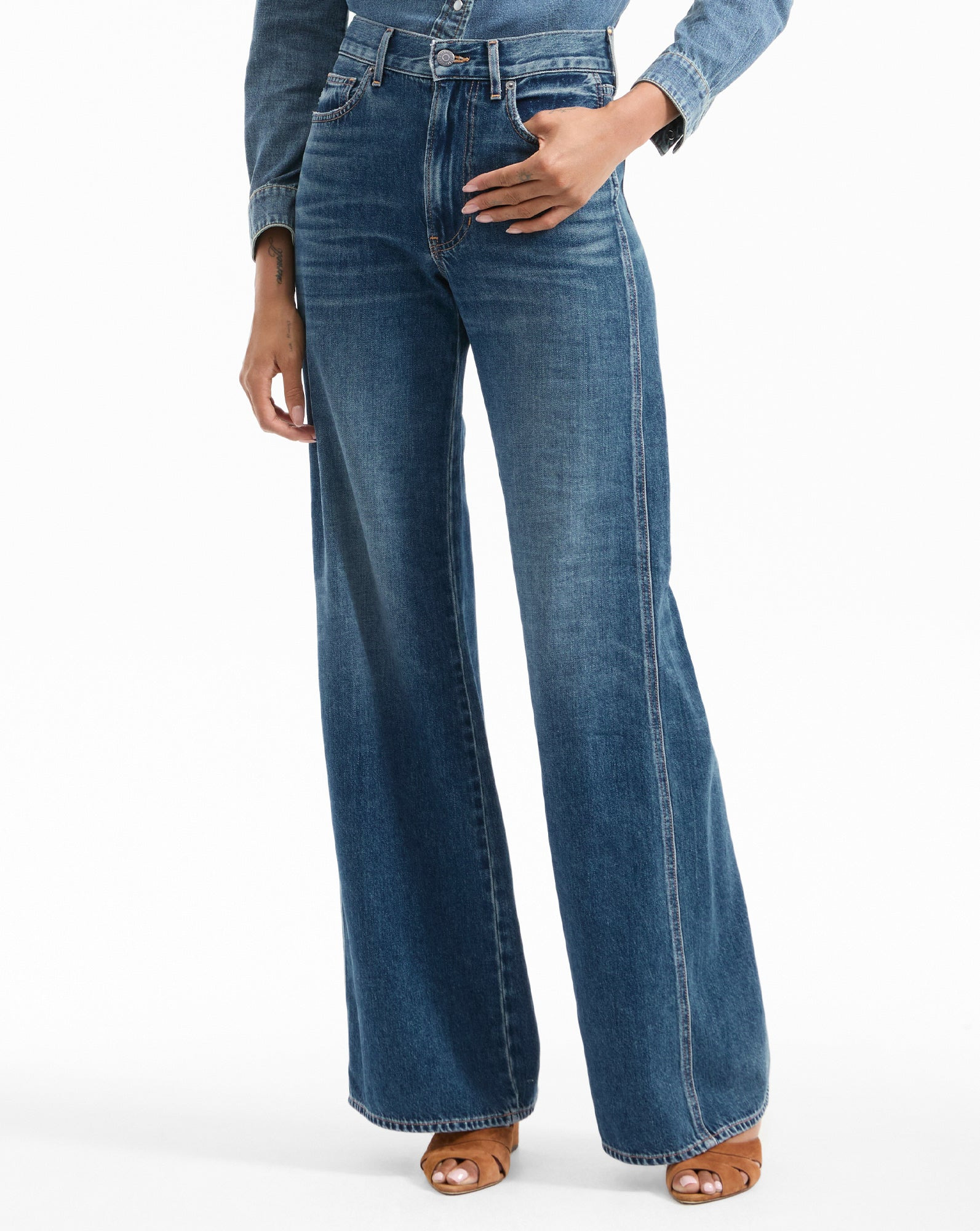 KASEY MID RISE WIDE-LEG JEAN - 3