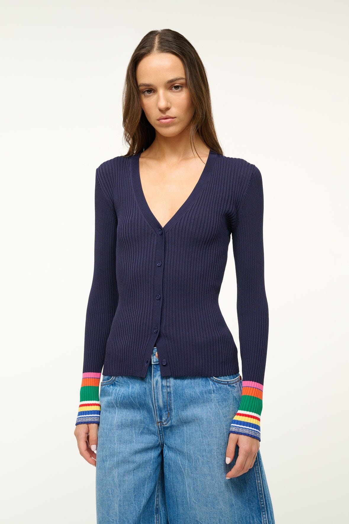 STAUD CARGO SWEATER NAVY MULTI - 1