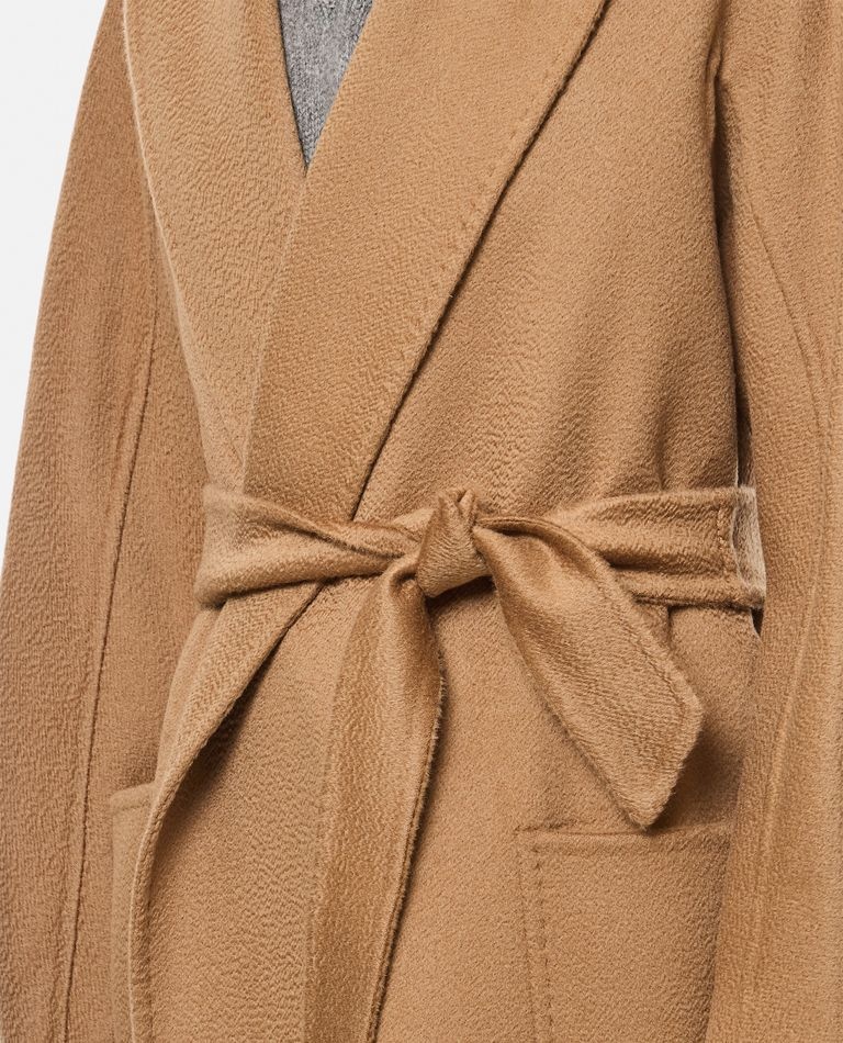 LUDMILLA BELTED CASHMERE MIDI COAT - 4