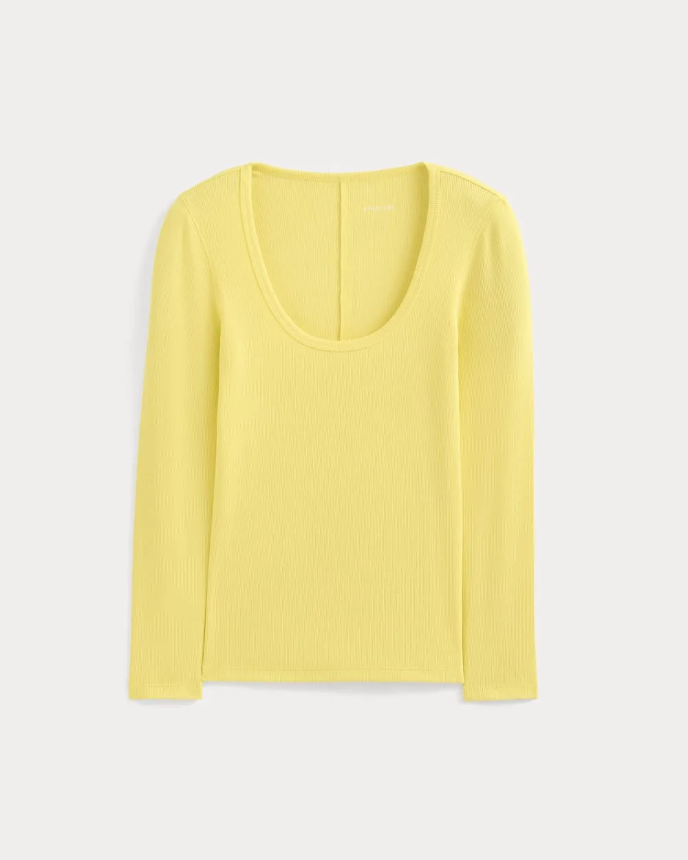 LUXE RIB DEEP U-NECK TOP - 1