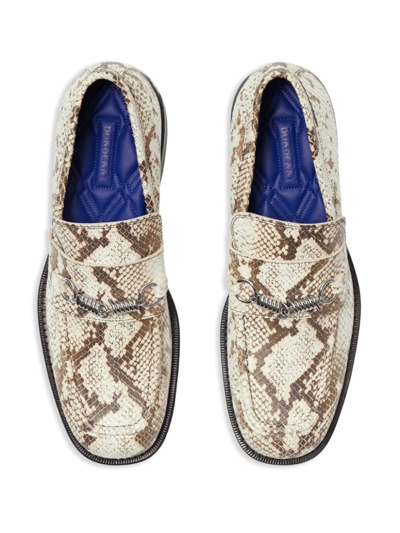 Barbed python-print loafers 4