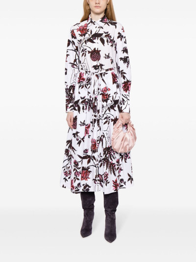 PATOU floral-print pleated shirtdress outlook