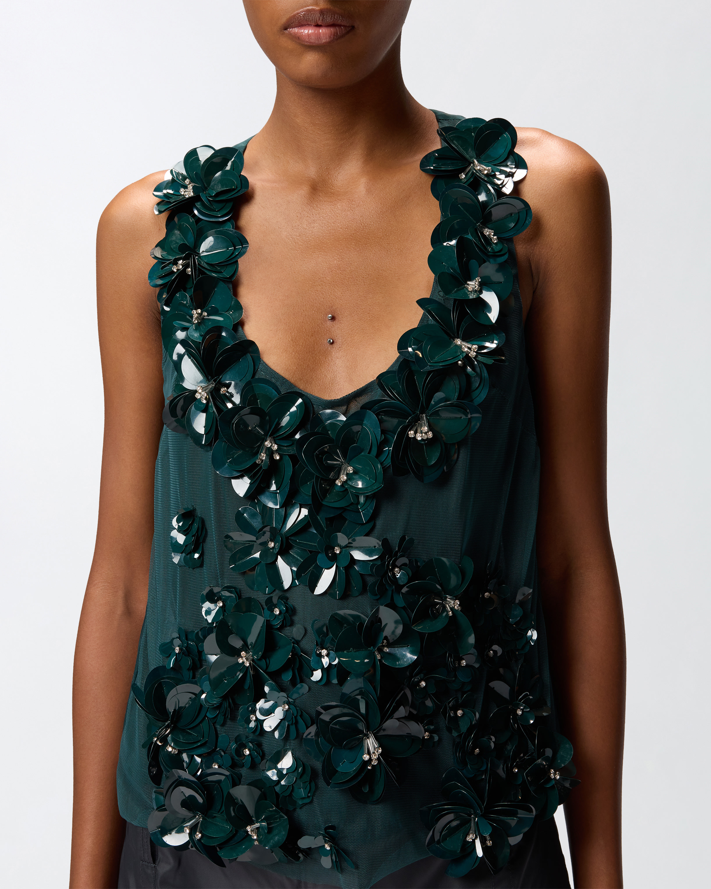 TOP WITH JEWEL FLOWERS - 5