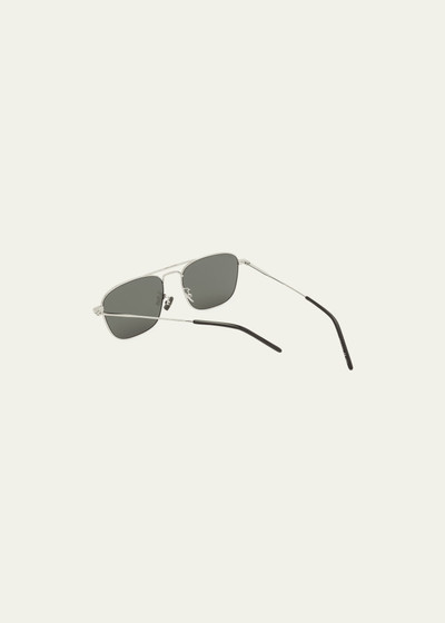 SAINT LAURENT Men's Square Double-Bridge Metal Sunglasses outlook